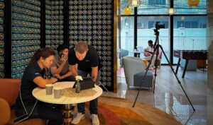 Website Designer and Exposure Creative founder on a photography assignment