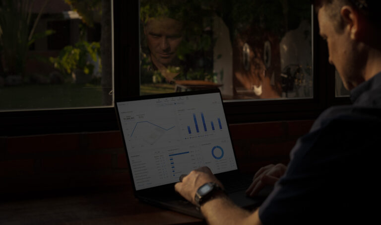 Siem Reap web designer working on laptop building a website