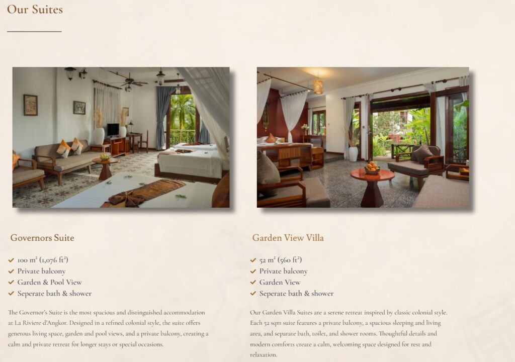 la riviere website screenshot