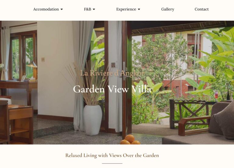 boutique hotel website by exposure creative