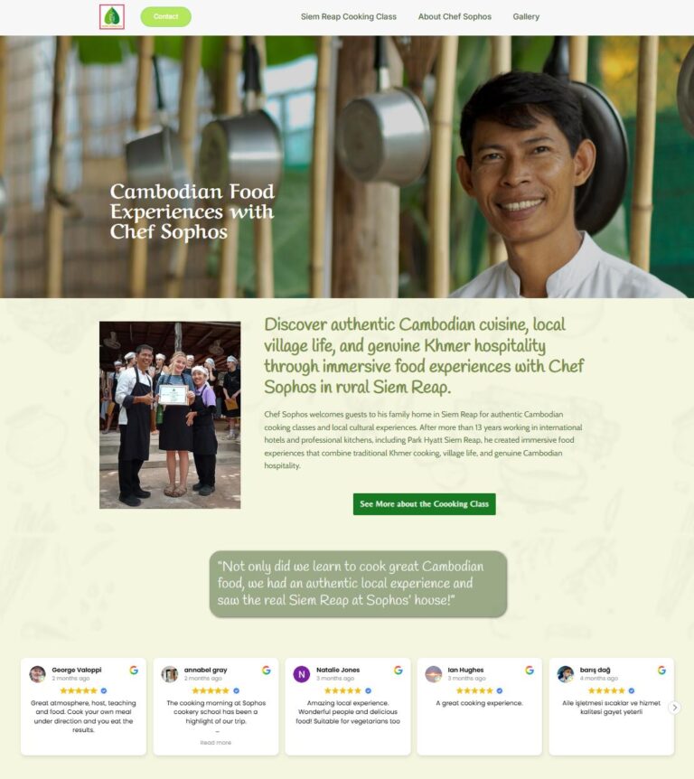 Chef Sophos Portfolio Website by Exposure Creative web design