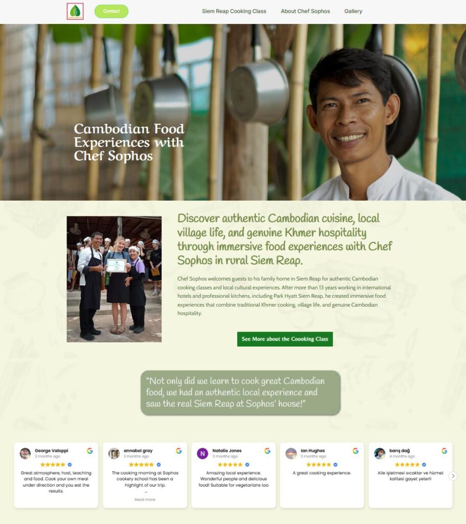 Chef Sophos Portfolio Website by Exposure Creative web design