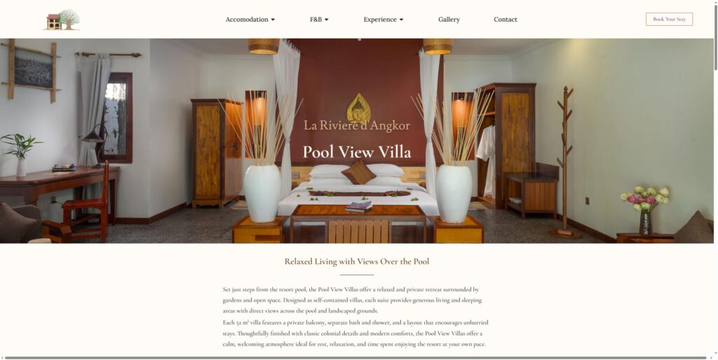 website screenshot of webpage with original photography created by Exposure Creative
